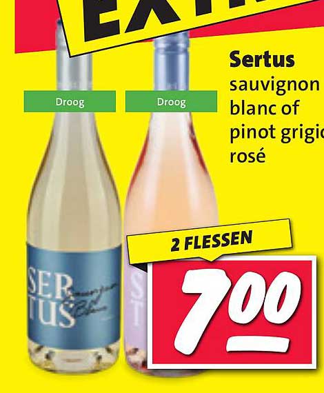 Sertus sauvignon blanc of pinot grigio rosé