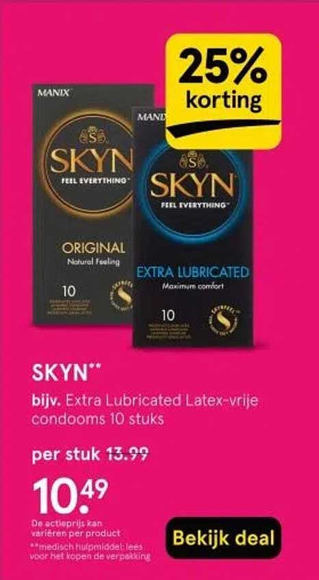 SKYN Extra Lubricated Latex-vrije condooms 10 stuks