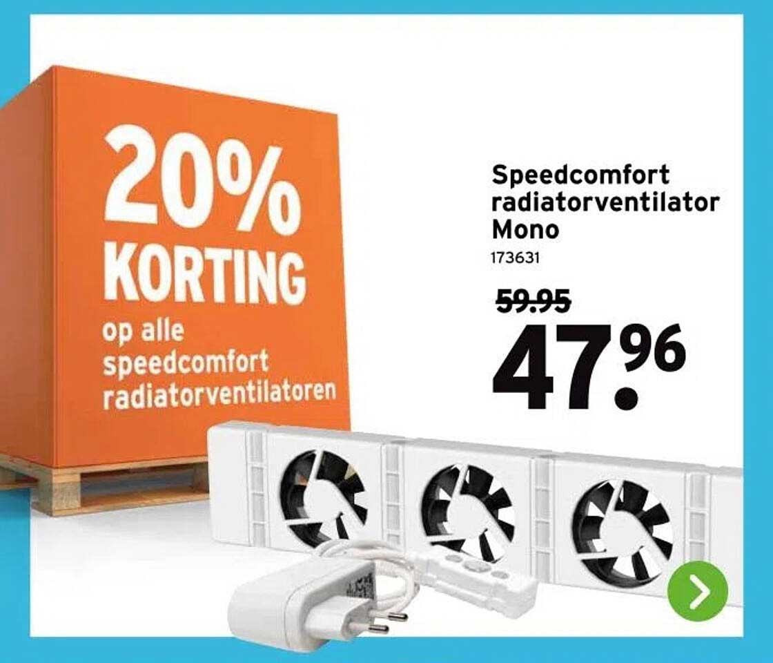 Speedcomfort radiatorenventilator Mono