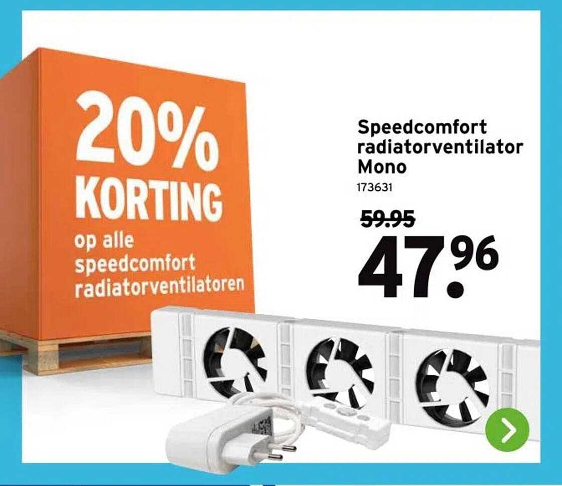Speedcomfort radiatorventilator Mono