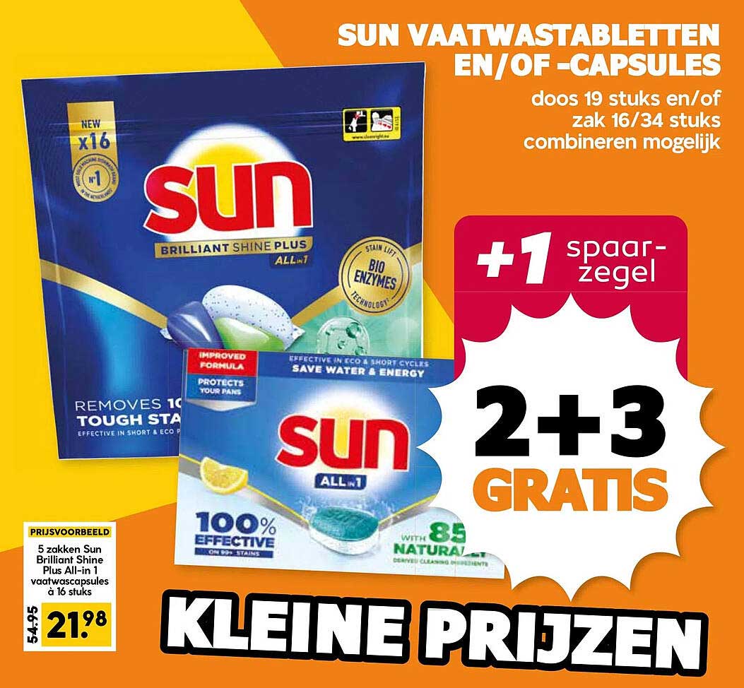 SUN VAATWASTABLETTEN EN-/OF-CAPSULES