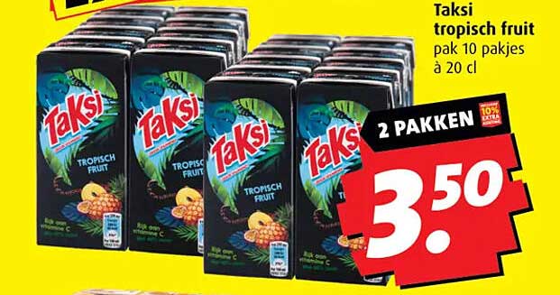 Taksi tropisch fruit pak 10 pakken à 20 cl