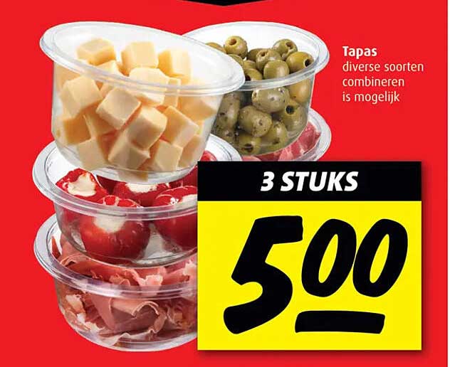 Tapas diverse soorten combineren is mogelijk