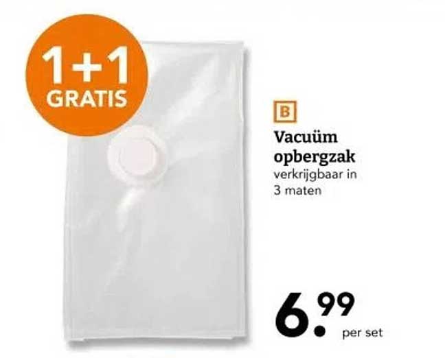 Vacùm opbergzak 1+1 gratis