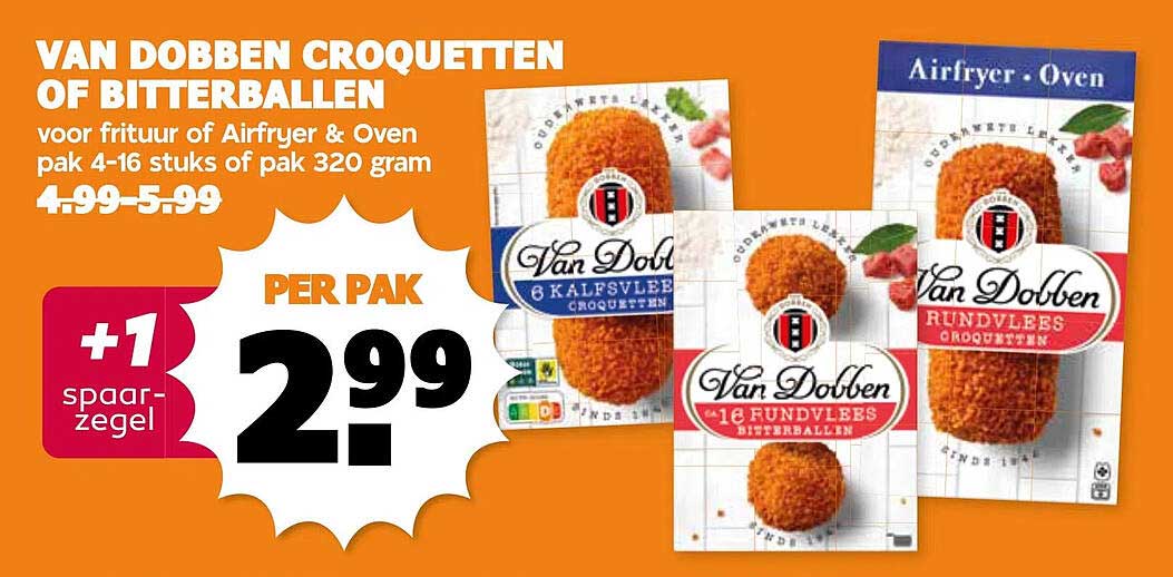 VAN DOBBEN CROQUETTEN OF BITTERBALLEN