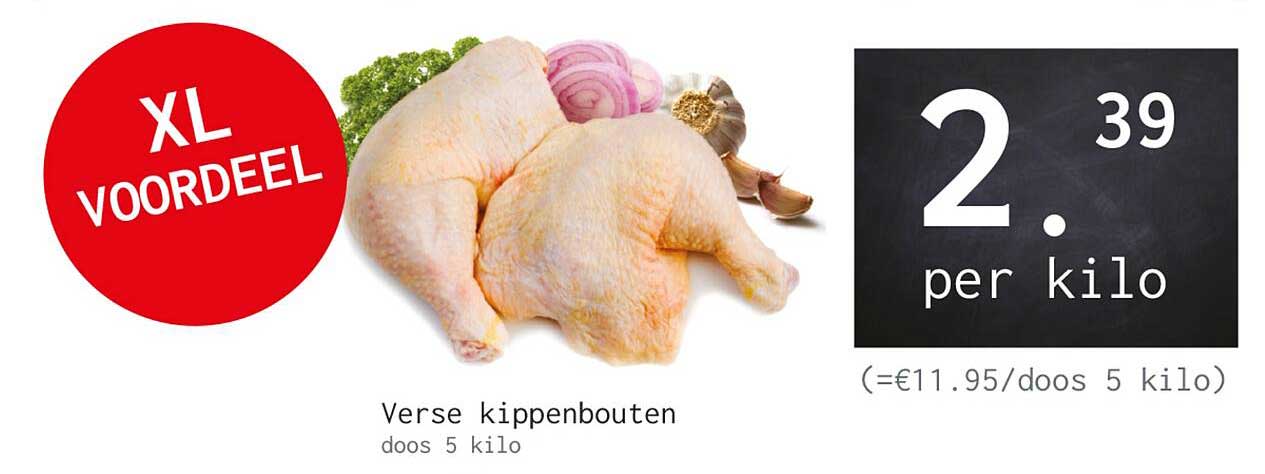 Verse kippenbouten doos 5 kilo