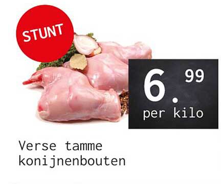 Verse tamme konijnenbouten