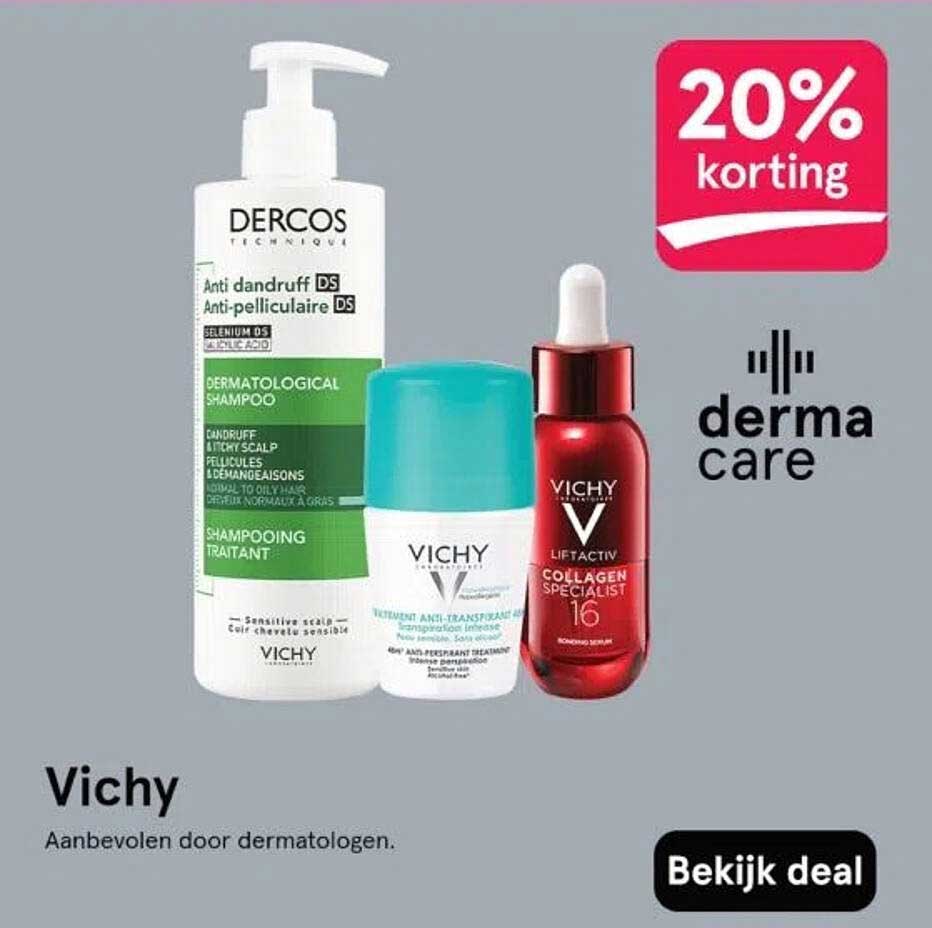 Vichy Dercos Anti-Dandruff Shampoo en Derma Care Aanbieding