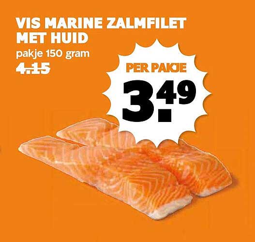 VIS MARINE ZALMFILLET MET HUID