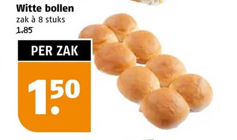 Witte bollen zak à 8 stuks