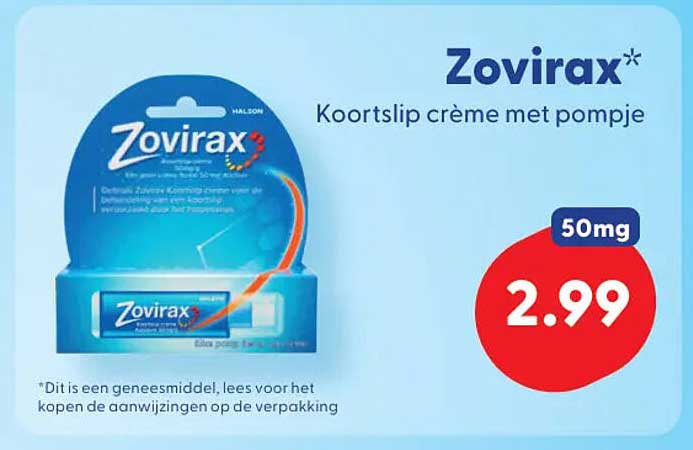 Zovirax* Koorts lip crème met pompje