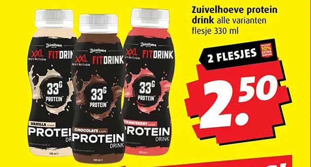 Zuivelhoeve protein drink alle varianten flesje 330 ml
