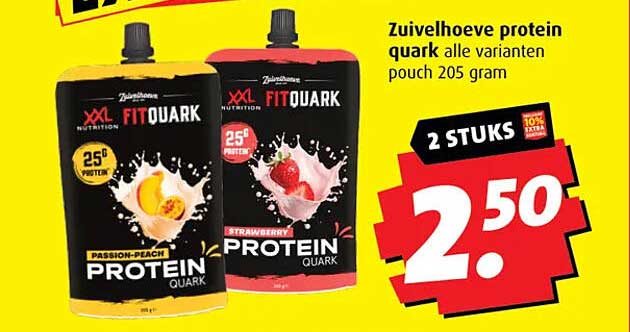 Zuivelhoeve protein quark alle varianten pouch 205 gram