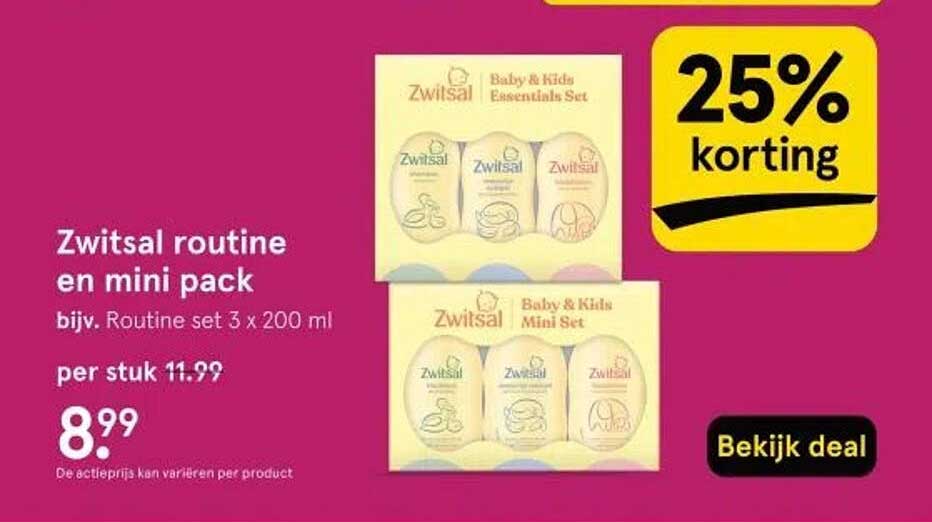 Zwitsal routine en mini pack