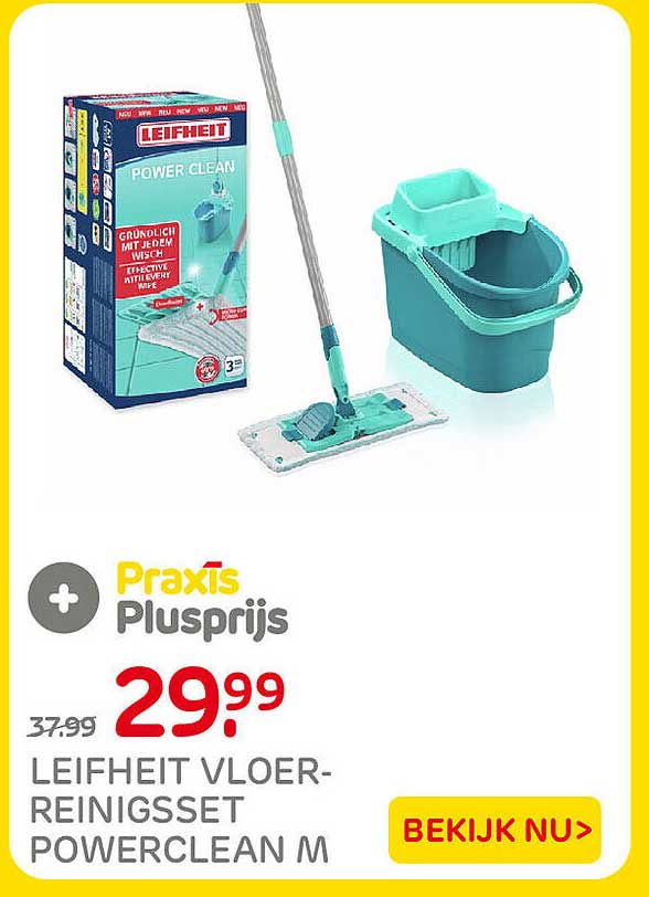 LEIFHEIT VLOER-REINIGSSET POWERCLEAN M