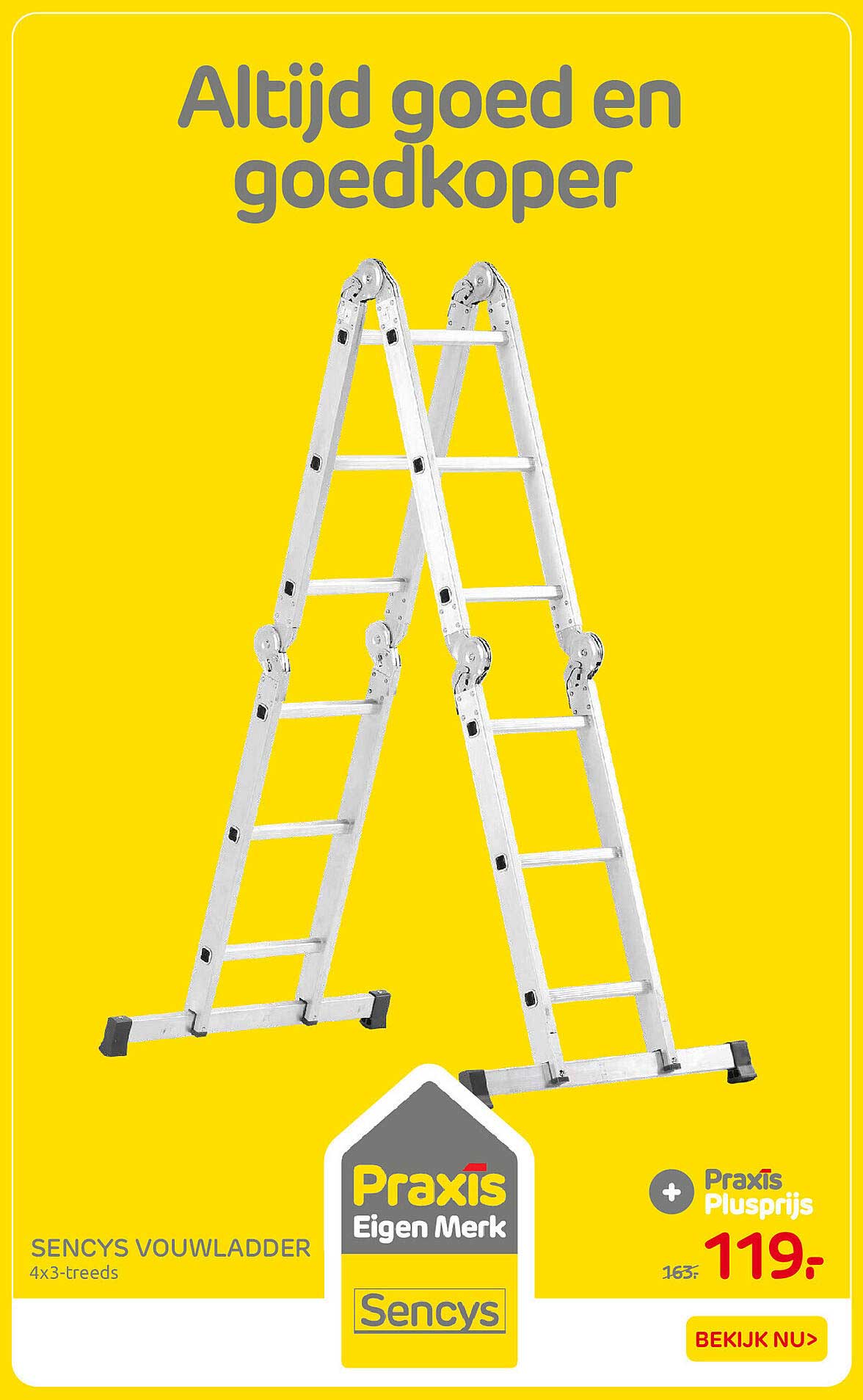 Sencys vouwladder 4x3-treeds