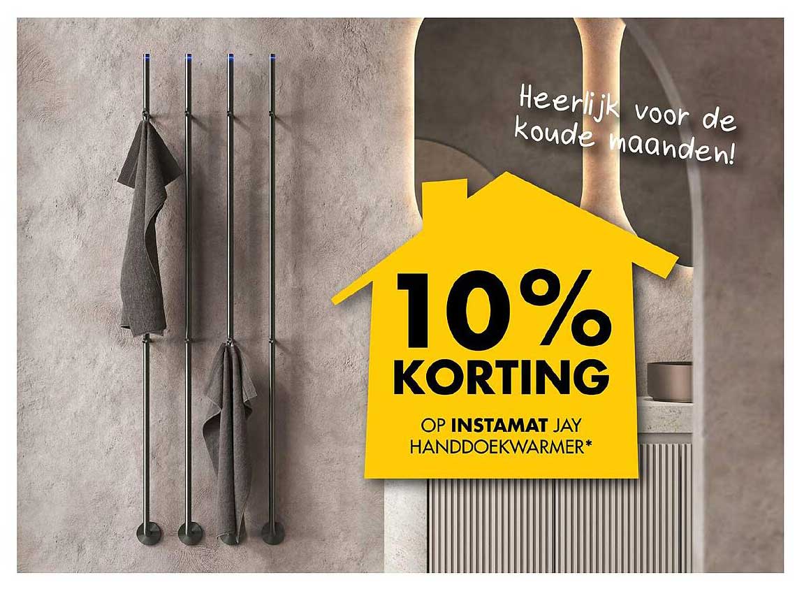 10% KORTING OP INSTAMAT JAY HANDDOEKWARMER*