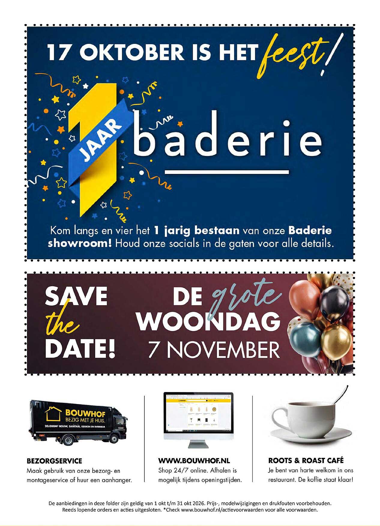 17 oktober is het feest! 1 jaar baderie