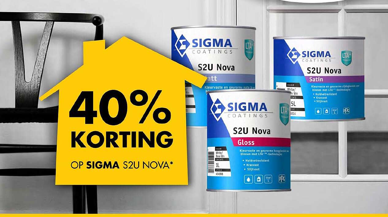40% KORTING OP SIGMA S2U NOVA*
