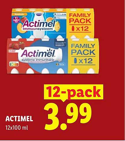 ACTIMEL 12x100 ml 12-pack