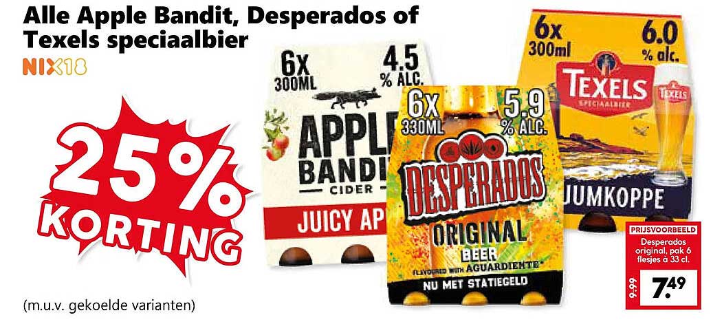 Alle Apple Bandit, Desperados of Texels speciaalbier 25% korting