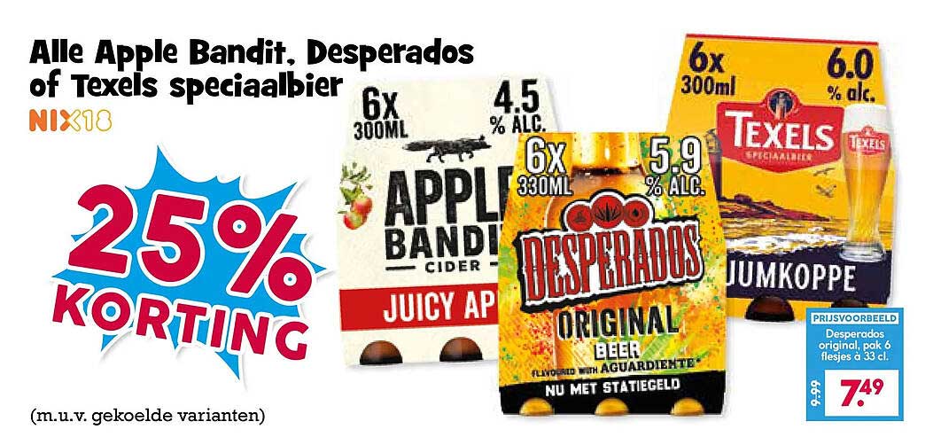 Alle Apple Bandit, Desperados of Texels speciaalbier 25% KORTING