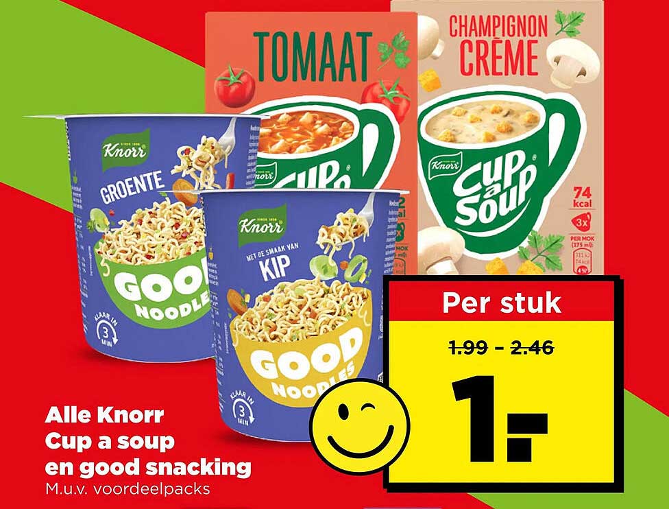 Alle Knorr Cup a soup en good snacking M.u.v. voordeelpacks