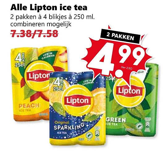 Alle Lipton ice tea 2 pakken