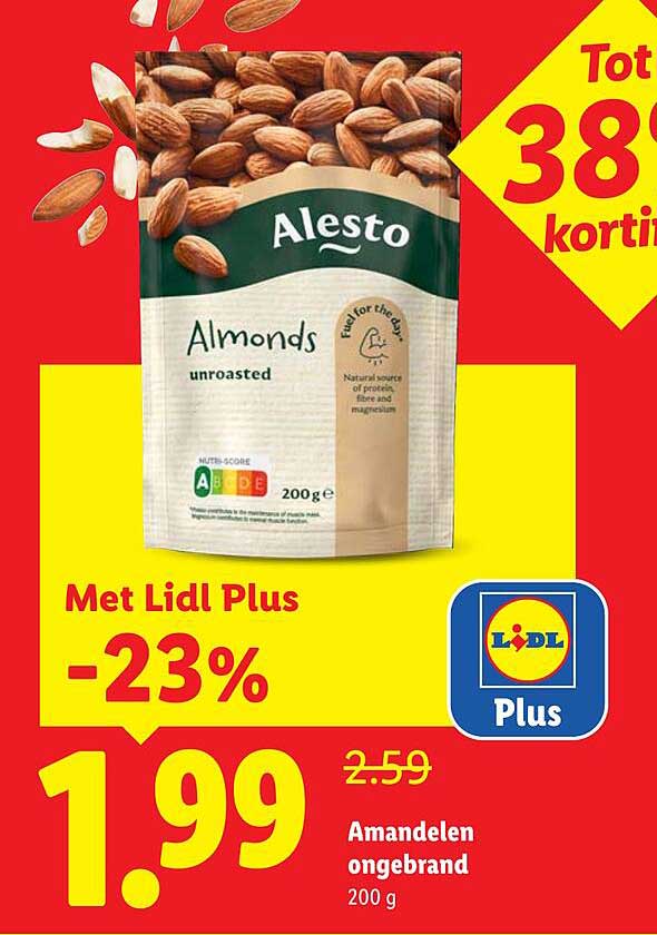 Amandelen ongebrand 200 g