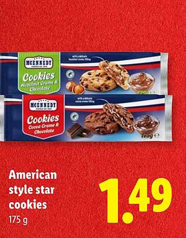 American style star cookies