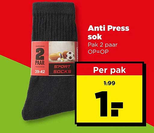 Anti Press sok Pak 2 paar OP=OP