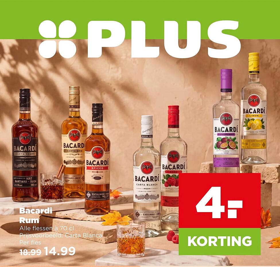 Bacardi Rum 4:- Korting