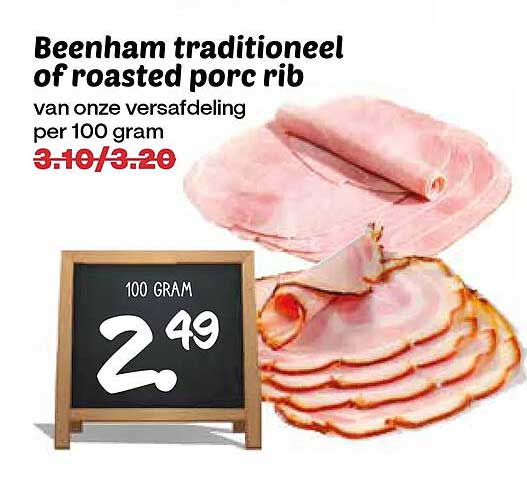 Beenham traditioneel of roasted porc rib