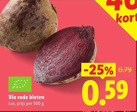 Bio rode bieten Los, prijs per 500 g -25%