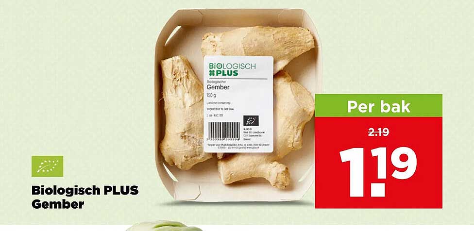 Biologisch PLUS Gember