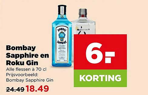 Bombay Sapphire en Roku Gin