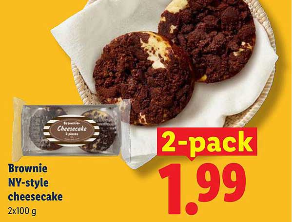 Brownie NY-style cheesecake 2-pack