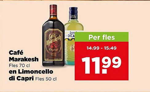 Café Marakesh Fles 70 cl en Limoncello di Capri Fles 50 cl Per fles