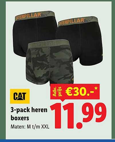 CAT 3-pack heren boxers