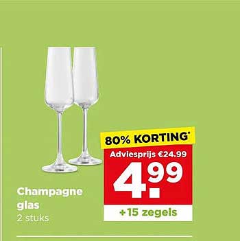 Champagne glas 2 stuks