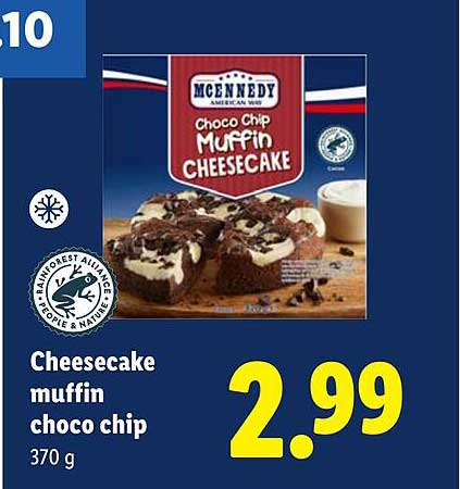 Cheesecake muffin choco chip 370 g
