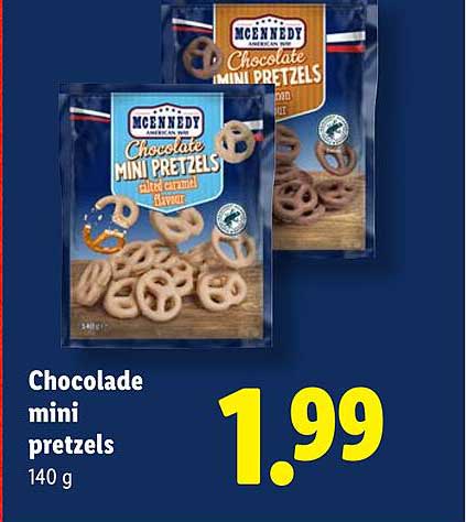 Chocolade mini pretzels 140 g