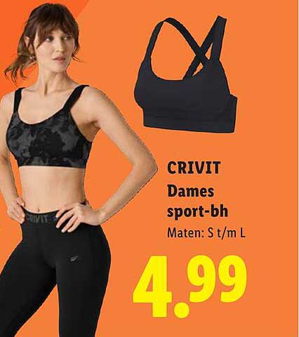 CRIVIT Dames sport-bh Maten: S t/m L