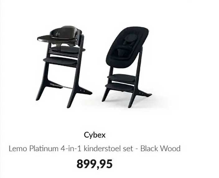 Cybex Lemo Platinum 4-in-1 kinderstoel set - Black Wood