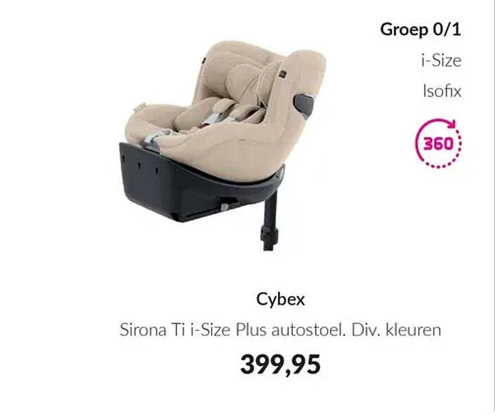 Cybex Sirona Ti i-Size Plus autostoel. Div. kleuren