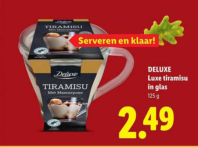 DELUXE Luxe tiramisu in glas 125 g
