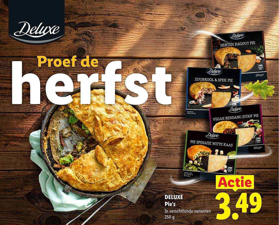 DELUXE Pie's In verschillende varianten 250 g