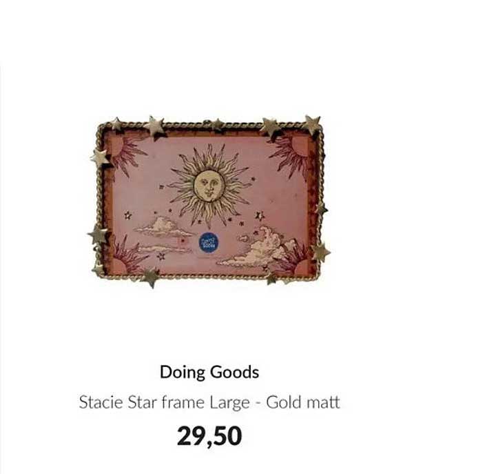 Doing Goods Stacie Star frame Large - Gold matt