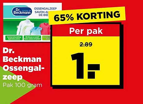 Dr. Beckmann ossengal-zeep Pak 100 gram 65% KORTING