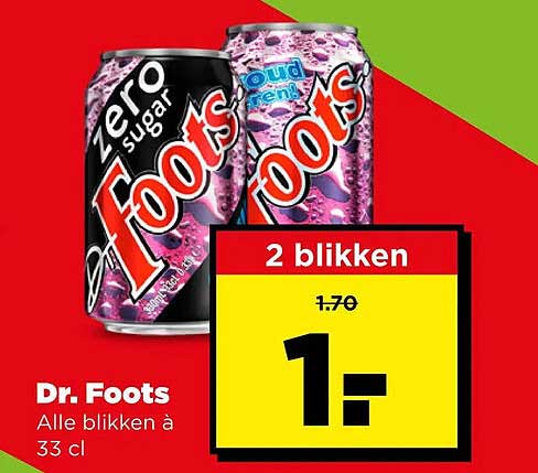 Dr. Foots Alle blikken à 33 cl 2 blikken
